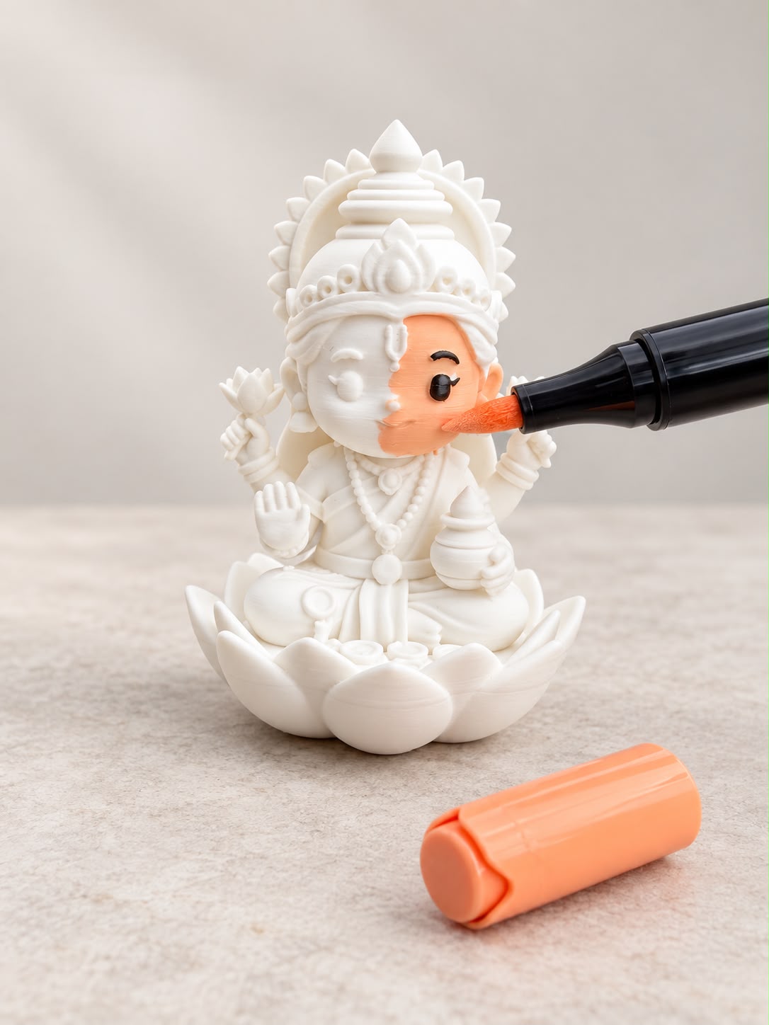 Inkleurbare Lakshmi mata murti